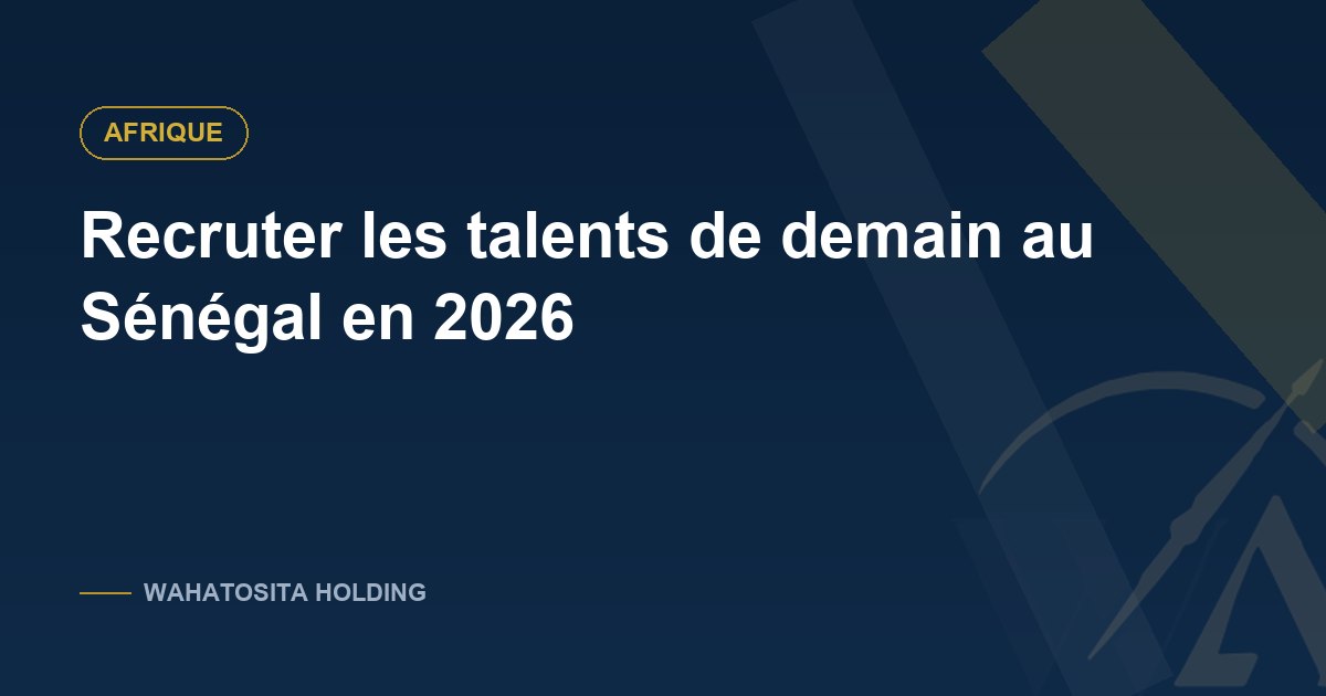 Recruter les talents de demain au Sénégal : ce que cherchent vraiment les candidats en 2026